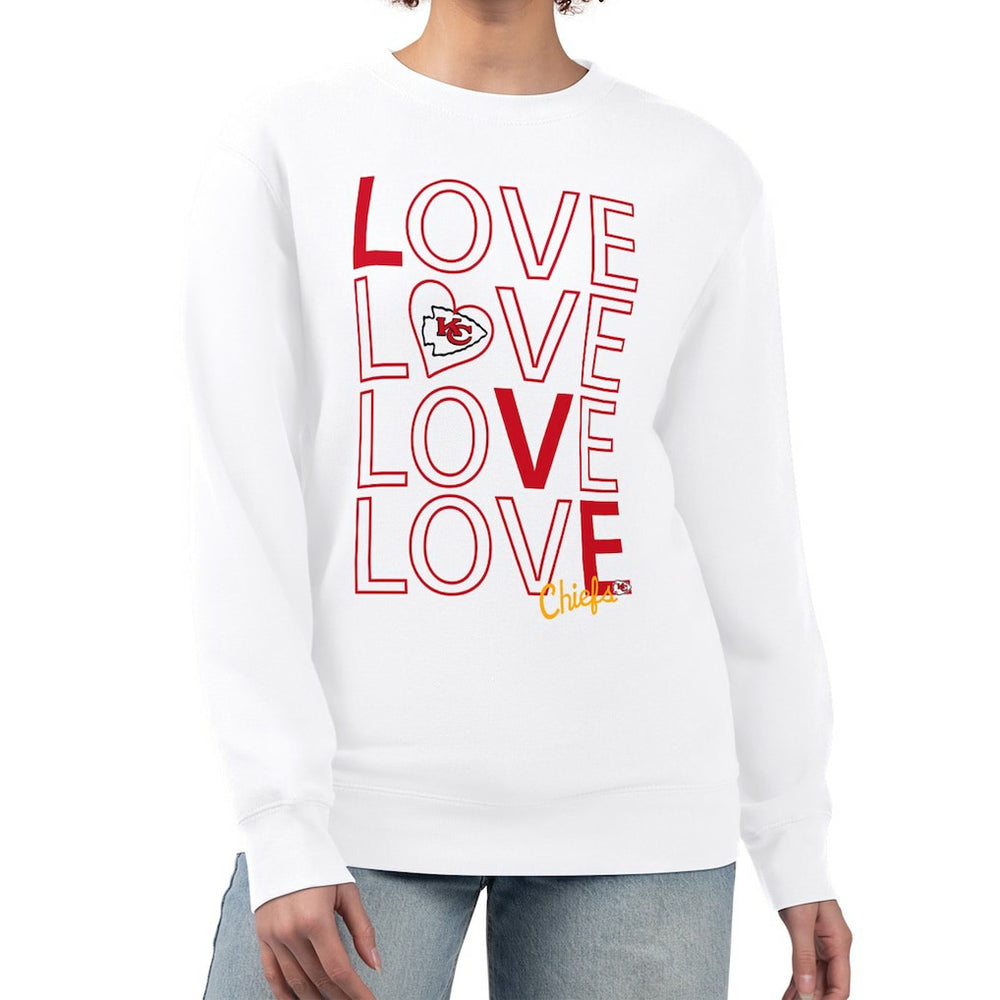 Kansas City Chiefs  G-III 4Her by Carl Banks Women's Lots of Love Graphic Fleece Pullover Sweatshirt