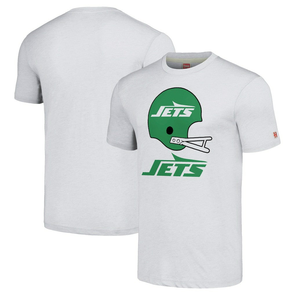 New York Jets  Homage Unisex Big Helmet Tri-Blend T-Shirt