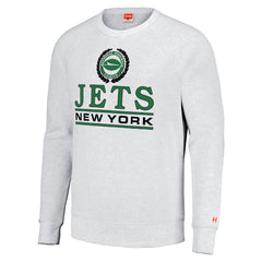 New York Jets  Homage Unisex Crest Tri-Blend Crewneck Pullover Sweatshirt