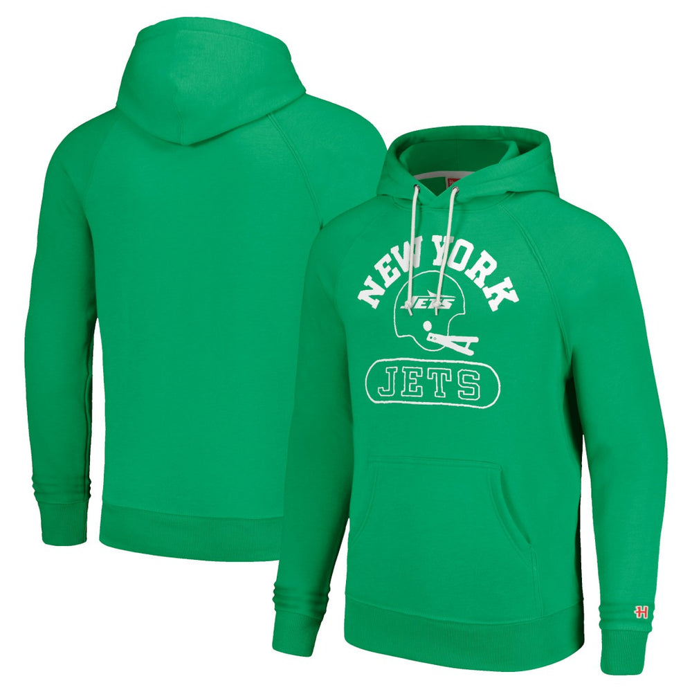 New York Jets  Homage Unisex Helmet Tri-Blend Pullover Hoodie