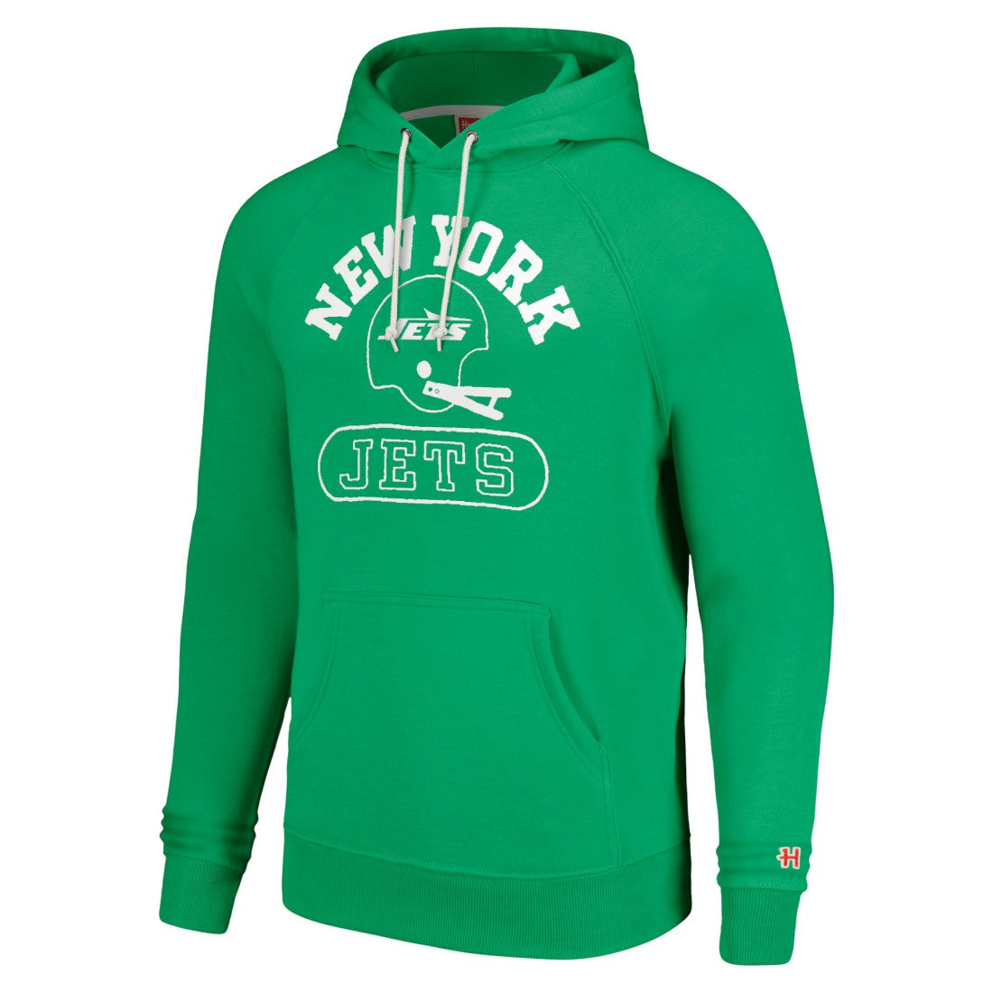 New York Jets  Homage Unisex Helmet Tri-Blend Pullover Hoodie