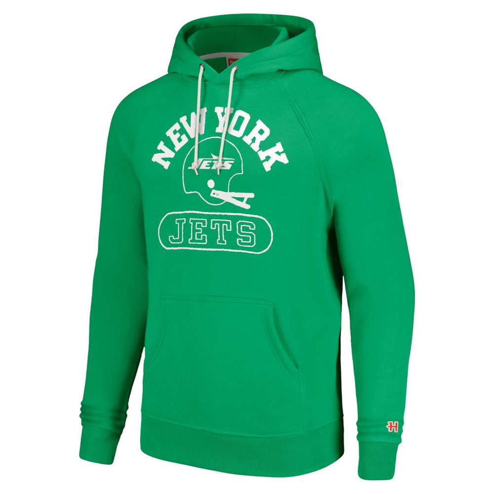 New York Jets  Homage Unisex Helmet Tri-Blend Pullover Hoodie
