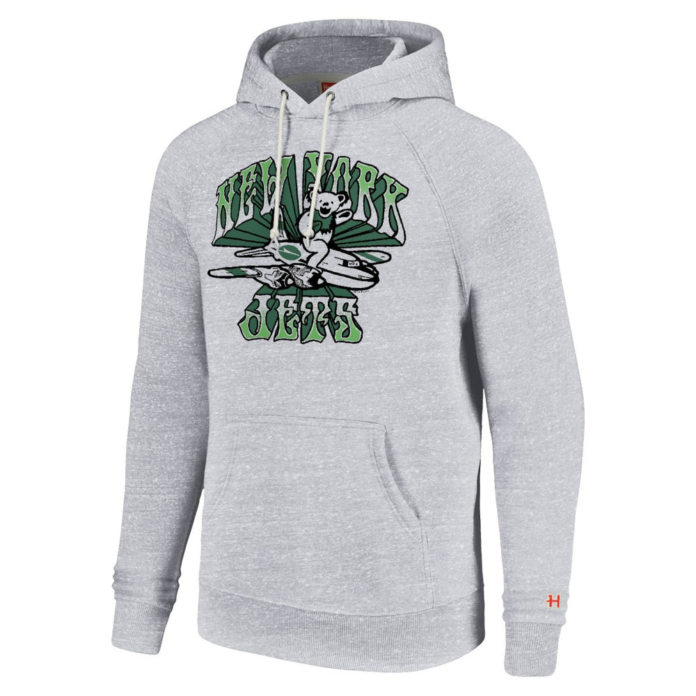 New York Jets  Homage Unisex Grateful Dead Tri-Blend Pullover Hoodie