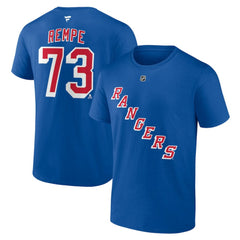 Matt Rempe New York Rangers Fanatics Authentic Stack Name & Number T-Shirt Sale