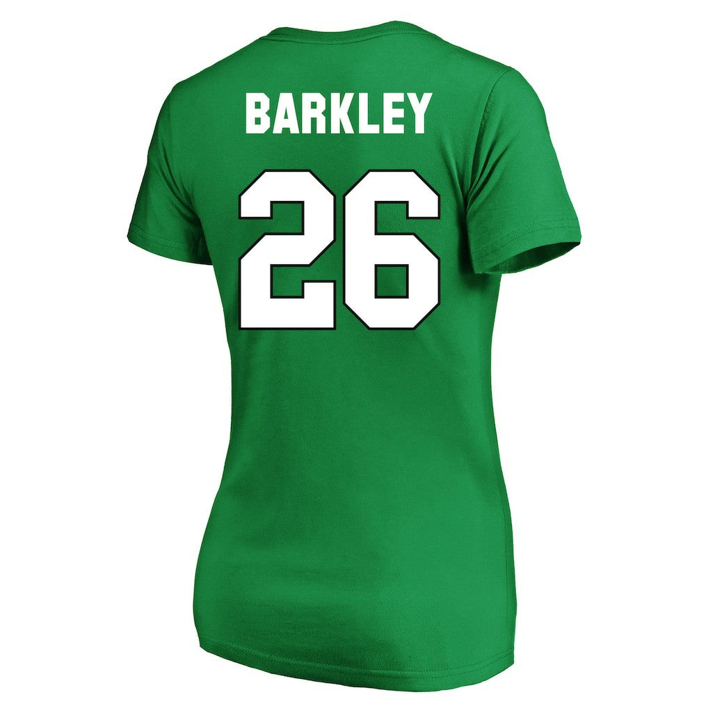 Philadelphia Eagles  Saquon Barkley  Women's Plus Size Fair Catch Name & Number Scoop Neck T-Shirt