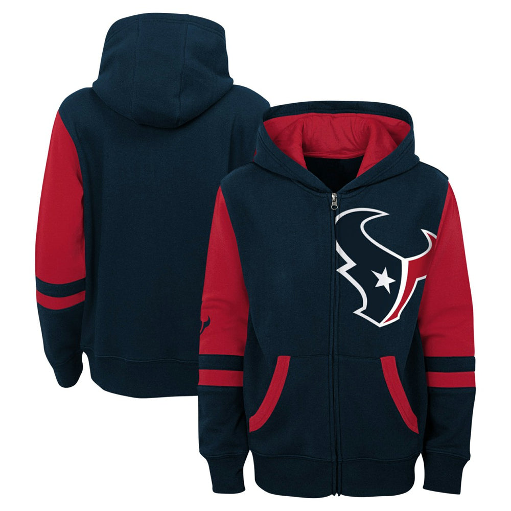 Houston Texans  Youth Stadium Color-Block Full-Zip Hoodie