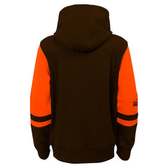 Cleveland Browns  Youth Stadium Color-Block Full-Zip Hoodie