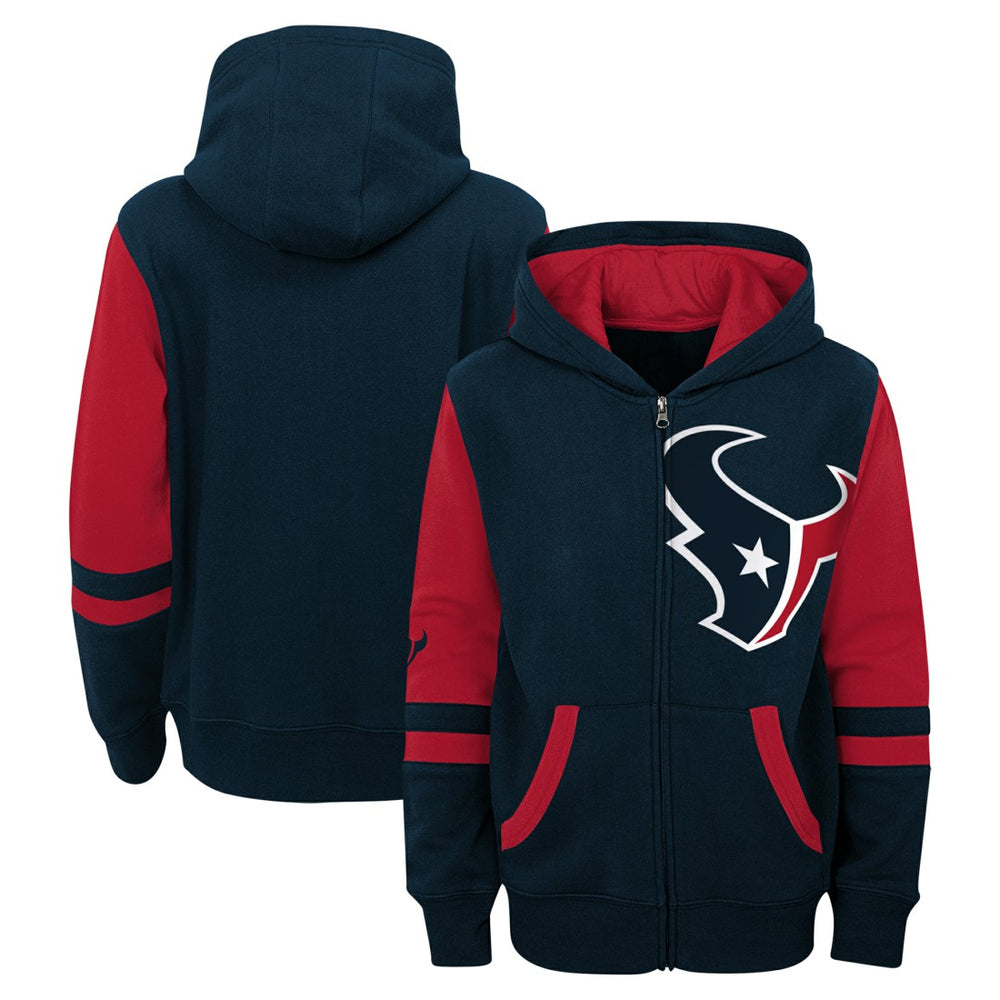 Houston Texans  Preschool Stadium Color Block Full-Zip Hoodie
