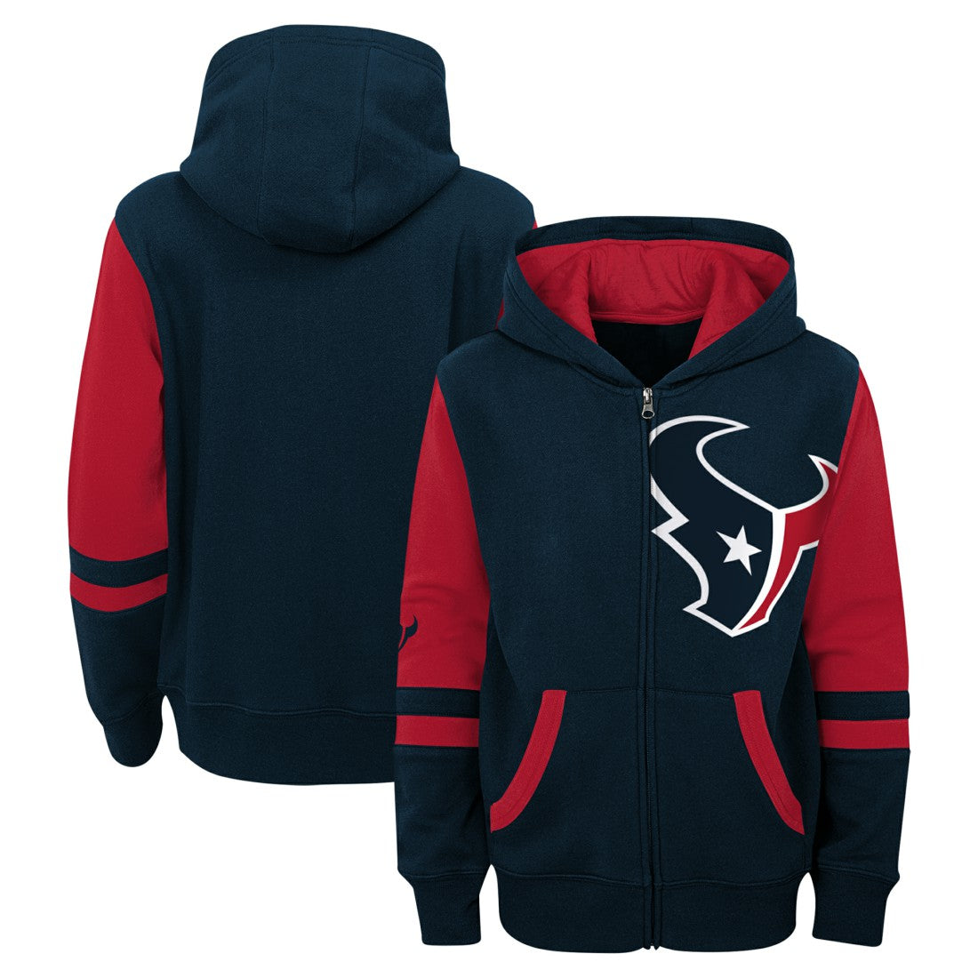 Houston Texans  Preschool Stadium Color Block Full-Zip Hoodie