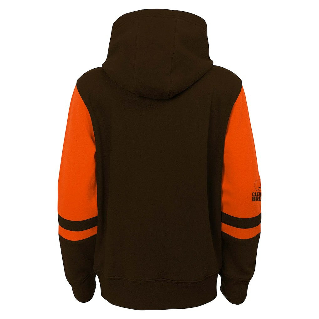 Cleveland Browns  Preschool Stadium Color Block Full-Zip Hoodie