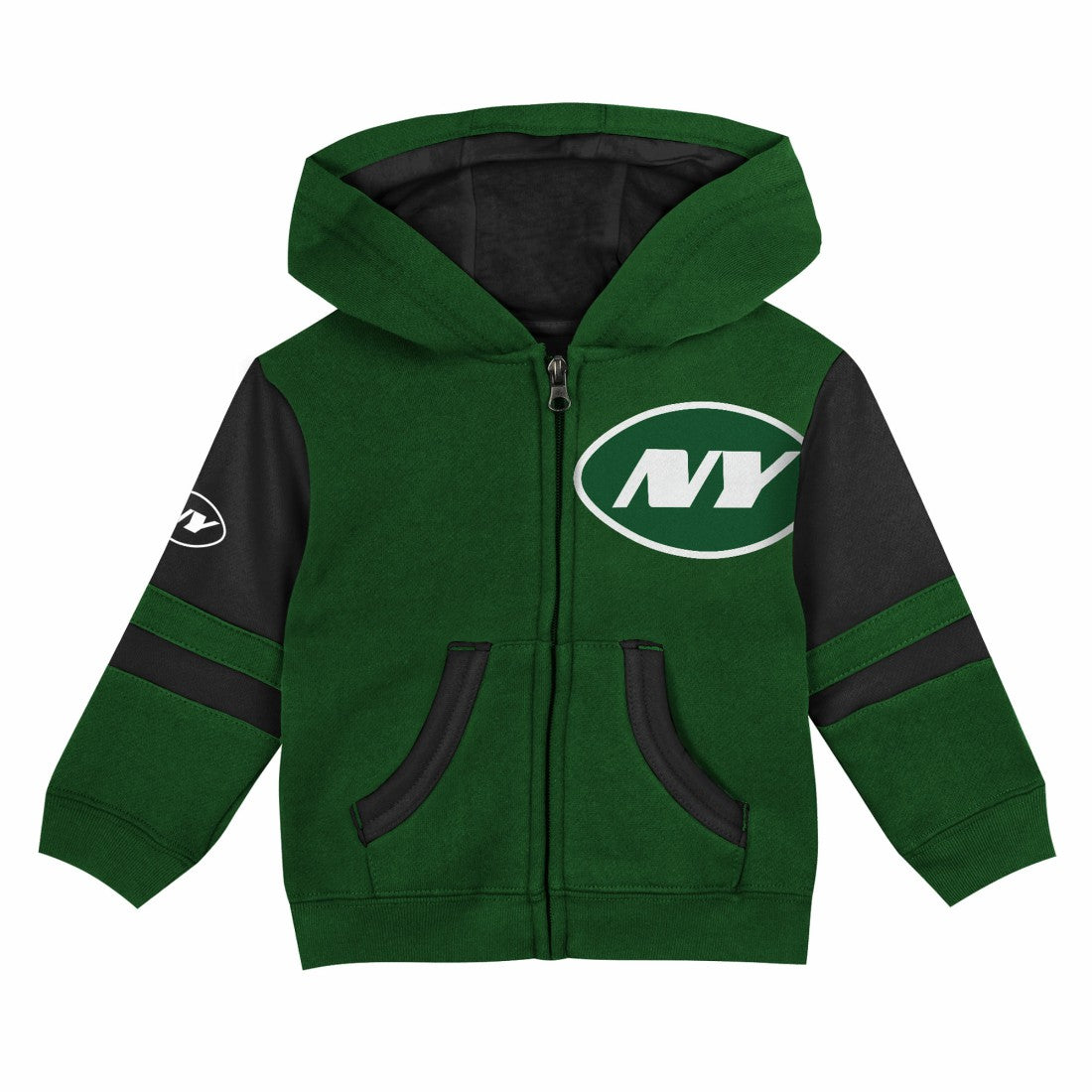 New York Jets  Preschool Stadium Color Block Full-Zip Hoodie
