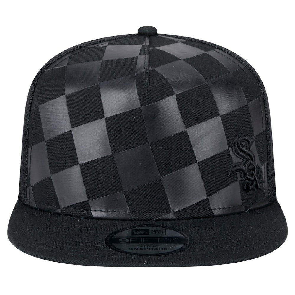 Chicago White Sox New Era Score Check 9FIFTY A-Frame Trucker Snapback Hat | MLB Discount