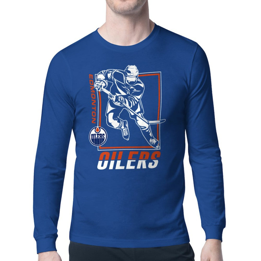 Edmonton Oilers Starter Player Grid Long Sleeve T-Shirt Sale