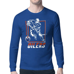 Edmonton Oilers Starter Player Grid Long Sleeve T-Shirt Sale