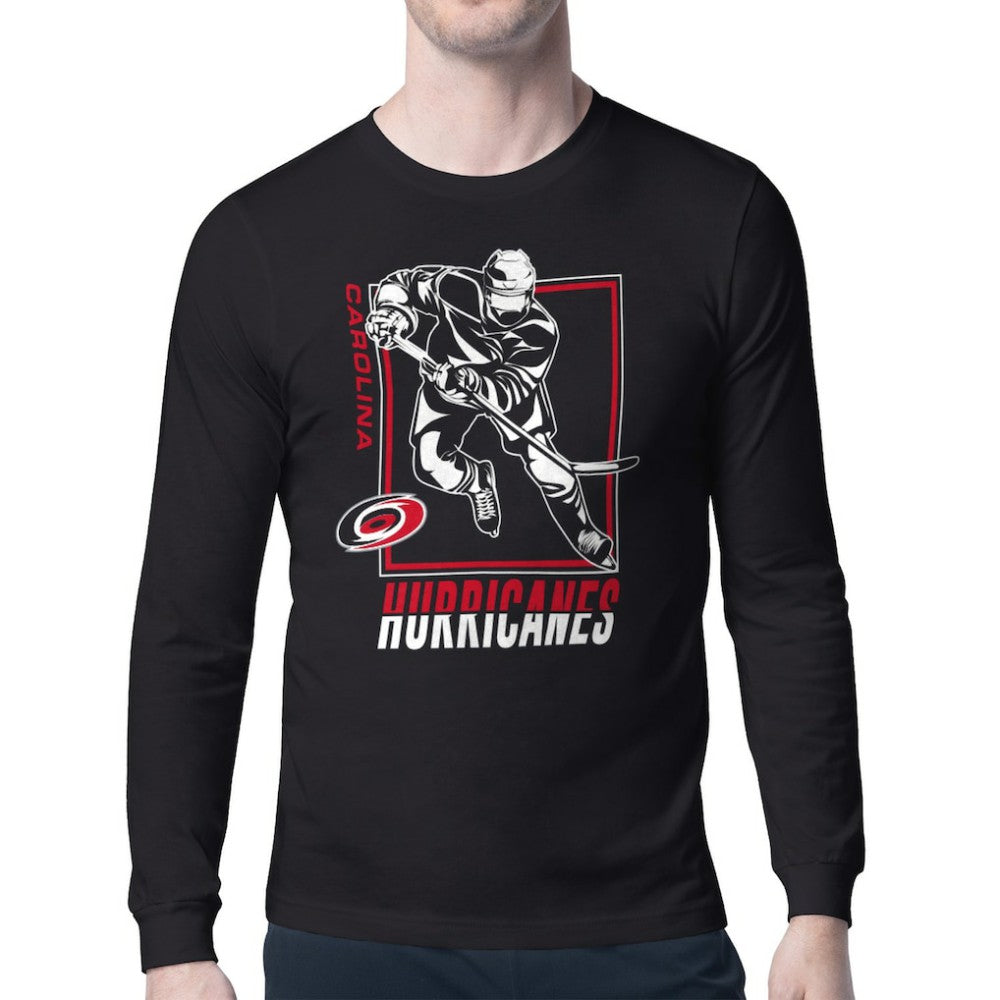 Carolina Hurricanes Starter Player Grid Long Sleeve T-Shirt Sale
