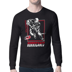 Carolina Hurricanes Starter Player Grid Long Sleeve T-Shirt Sale
