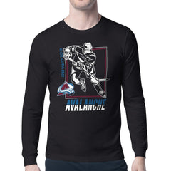 Colorado Avalanche Starter Player Grid Long Sleeve T-Shirt For Sale