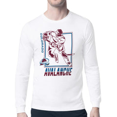 Colorado Avalanche Starter Player Grid Long Sleeve T-Shirt On Sale
