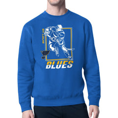 St. Louis Blues Starter Player Grid Fleece Pullover Sweatshirt On Sale