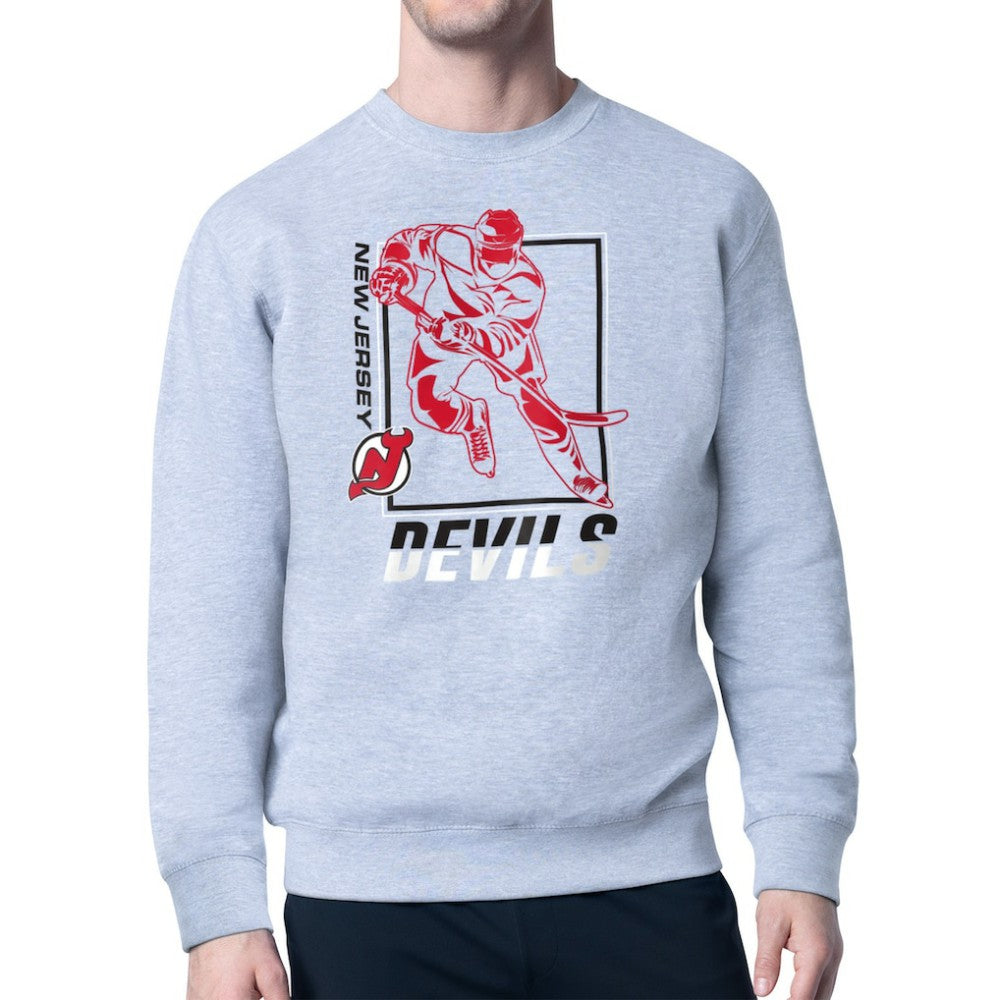 New Jersey Devils Starter Player Grid Fleece Pullover Sweatshirt Sale