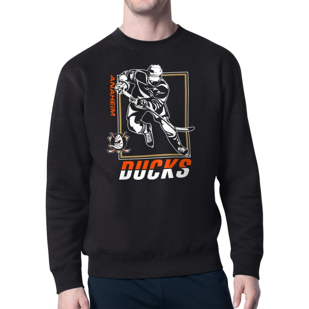 Anaheim Ducks Starter Player Grid Fleece Pullover Sweatshirt Sale