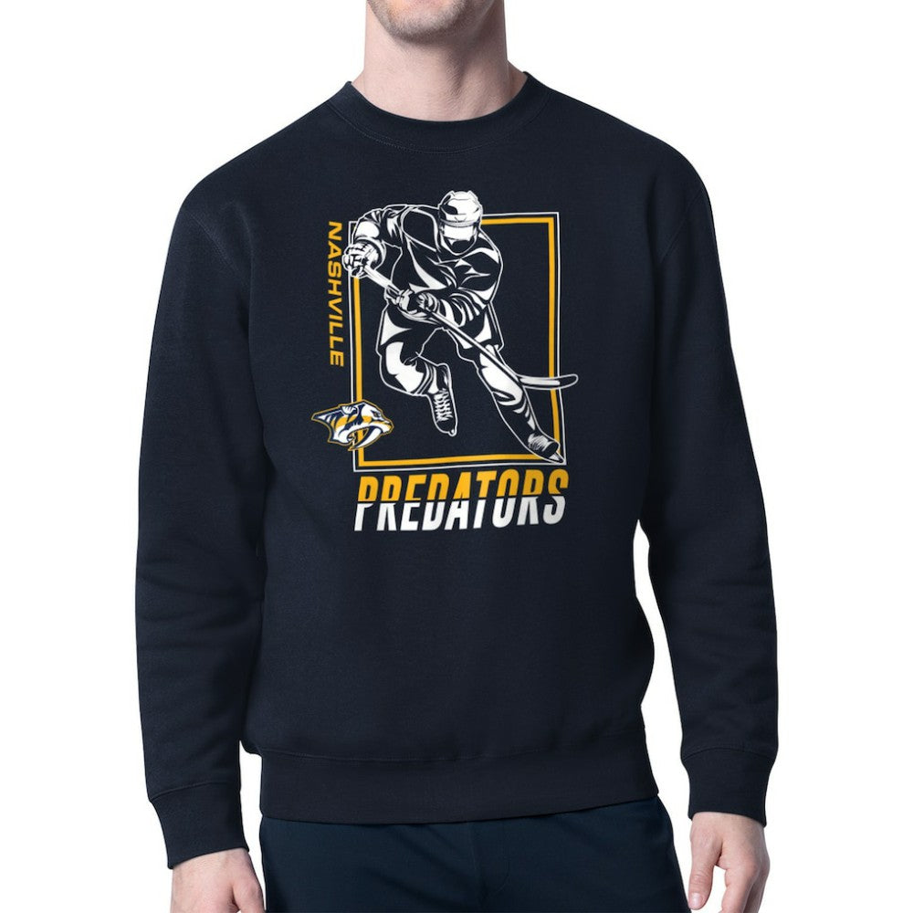 Nashville Predators Starter Player Grid Fleece Pullover Sweatshirt For Sale