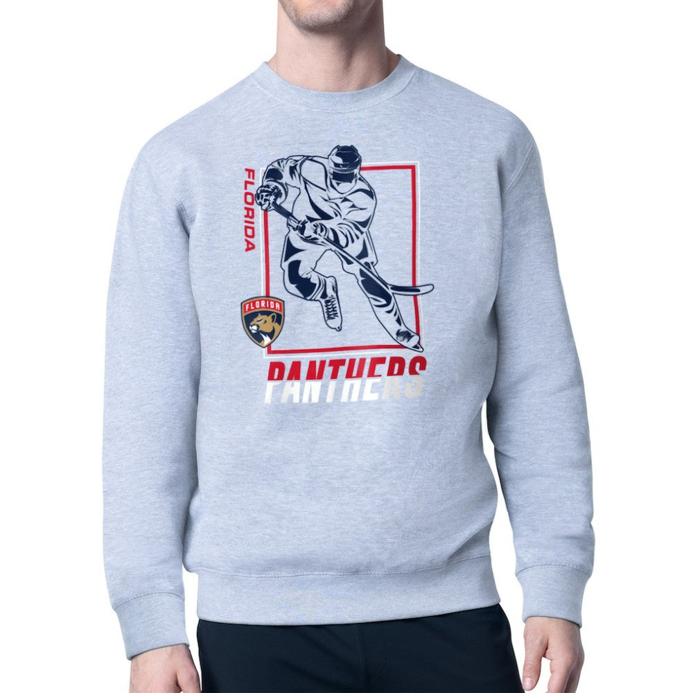 Florida Panthers Starter Player Grid Fleece Pullover Sweatshirt Outlet