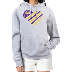 Los Angeles Lakers G-III 4Her by Carl Banks Women's Heart Pullover Hoodie - Heather Gray cheap Online