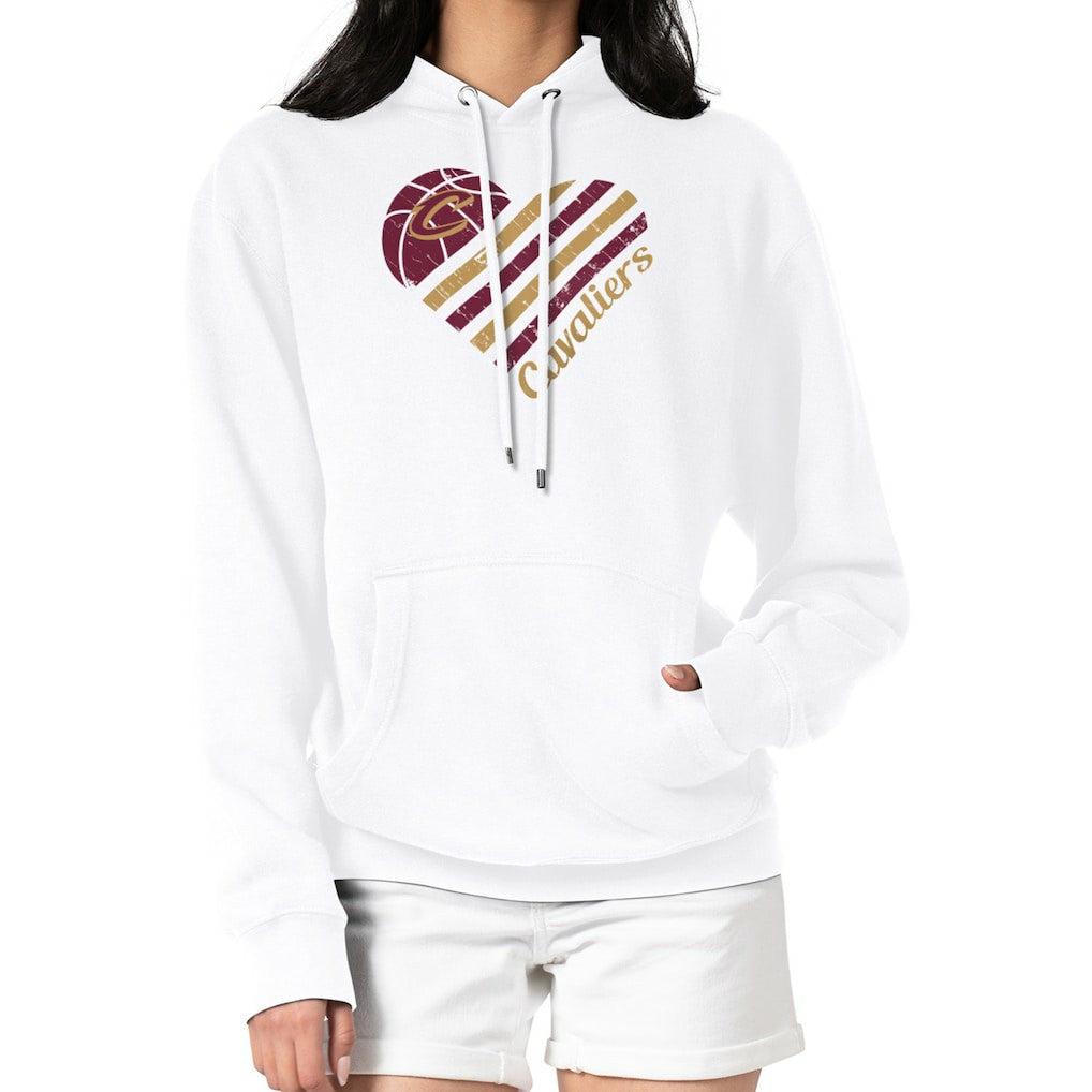 Cleveland Cavaliers G-III 4Her by Carl Banks Women's Heart Pullover Hoodie - White cheap Outlet