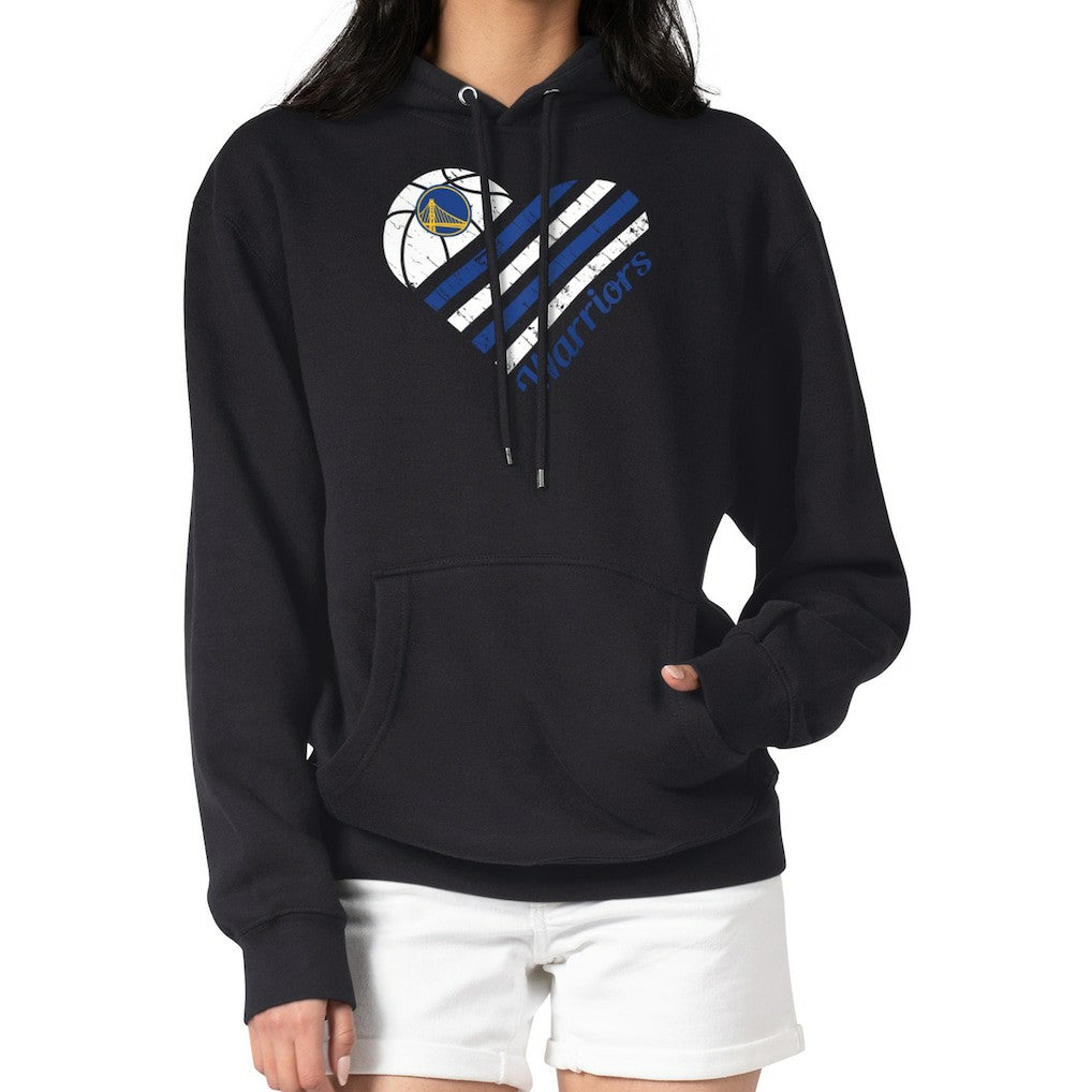 Golden State Warriors G-III 4Her by Carl Banks Women's Heart Pullover Hoodie - Black for sale Discount