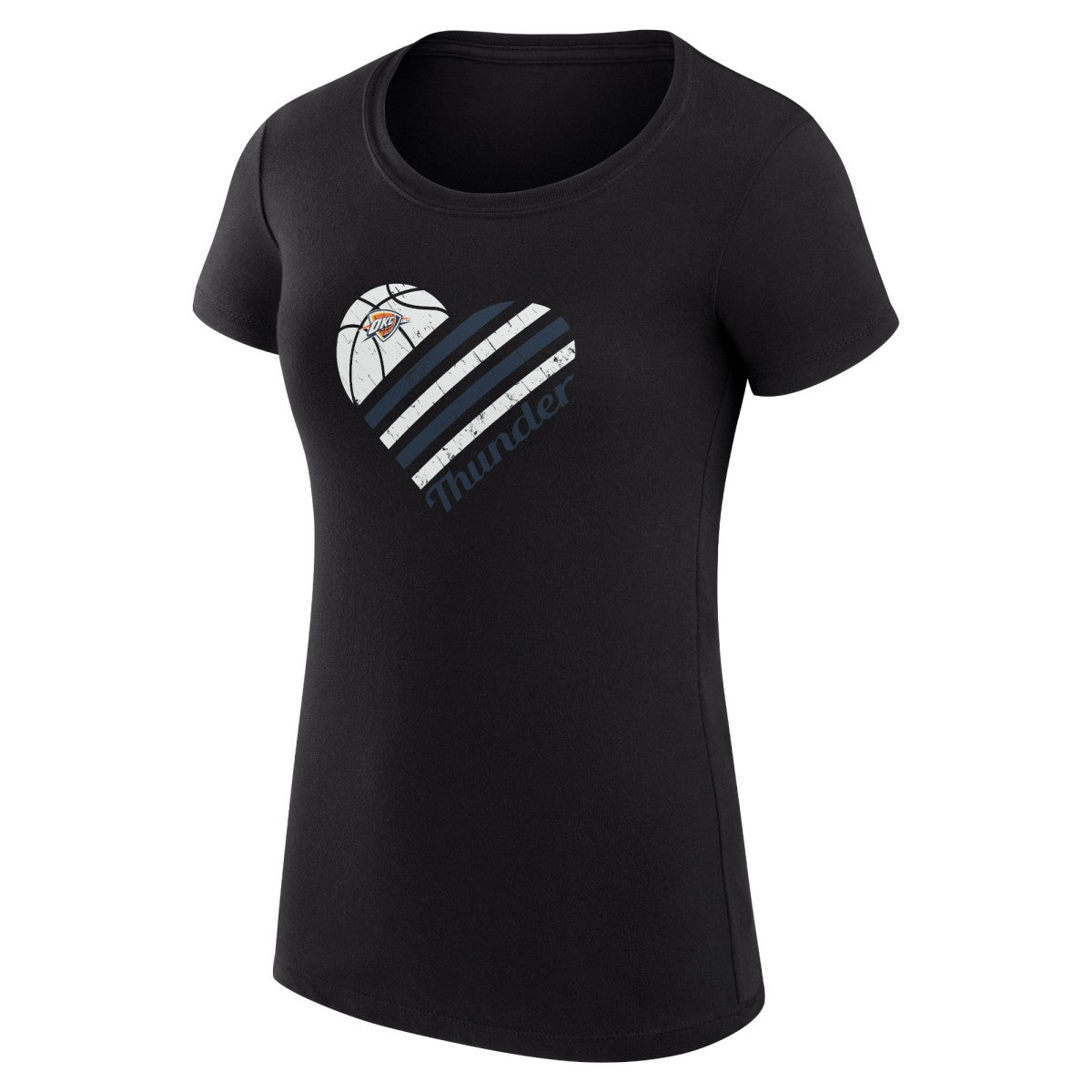 Oklahoma City Thunder G-III 4Her by Carl Banks Women's Super-Slim Fit Lightweight Heart T-Shirt Discount