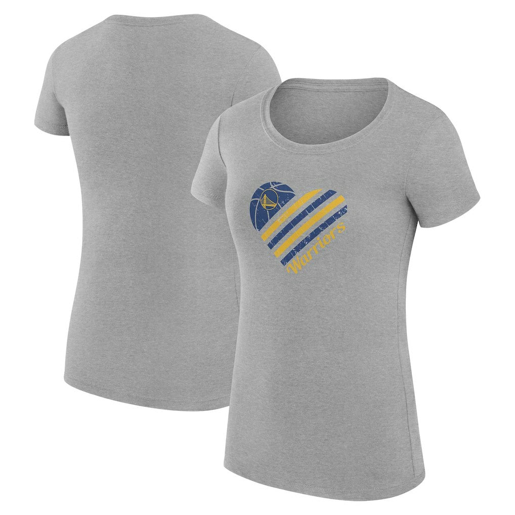 Golden State Warriors G-III 4Her by Carl Banks Women's Super-Slim Fit Lightweight Heart T-Shirt sale Outlet
