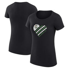 Boston Celtics G-III 4Her by Carl Banks Women's Super-Slim Fit Lightweight Heart T-Shirt For Sale