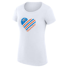 Oklahoma City Thunder G-III 4Her by Carl Banks Women's Super-Slim Fit Lightweight Heart T-Shirt New