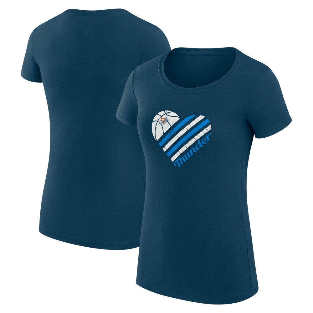Oklahoma City Thunder G-III 4Her by Carl Banks Women's Super-Slim Fit Lightweight Heart T-Shirt Discount