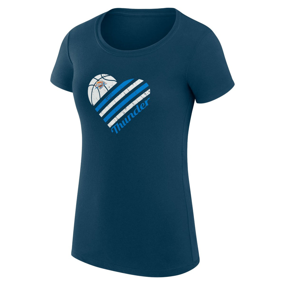 Oklahoma City Thunder G-III 4Her by Carl Banks Women's Super-Slim Fit Lightweight Heart T-Shirt Discount