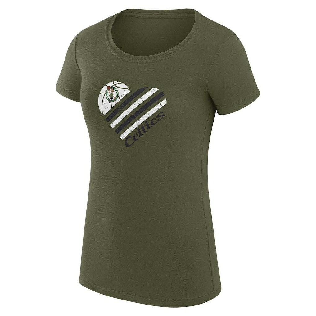 Boston Celtics G-III 4Her by Carl Banks Women's Super-Slim Fit Lightweight Heart T-Shirt Discount