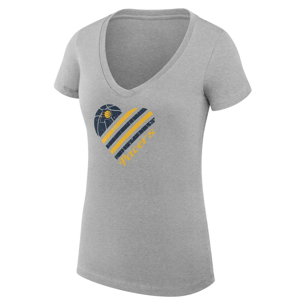 Indiana Pacers G-III 4Her by Carl Banks Women's Super-Slim Fit Lightweight Heart V-Neck T-Shirt Online