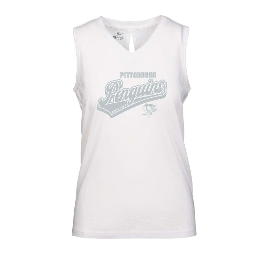Pittsburgh Penguins Levelwear Women's Paisley Sweep V-Neck Tank Top Discount