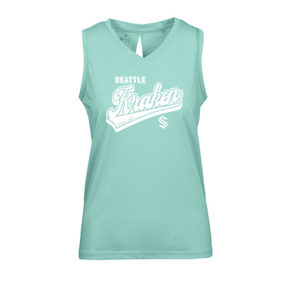 Seattle Kraken Levelwear Women's Paisley Sweep V-Neck Tank Top On Sale