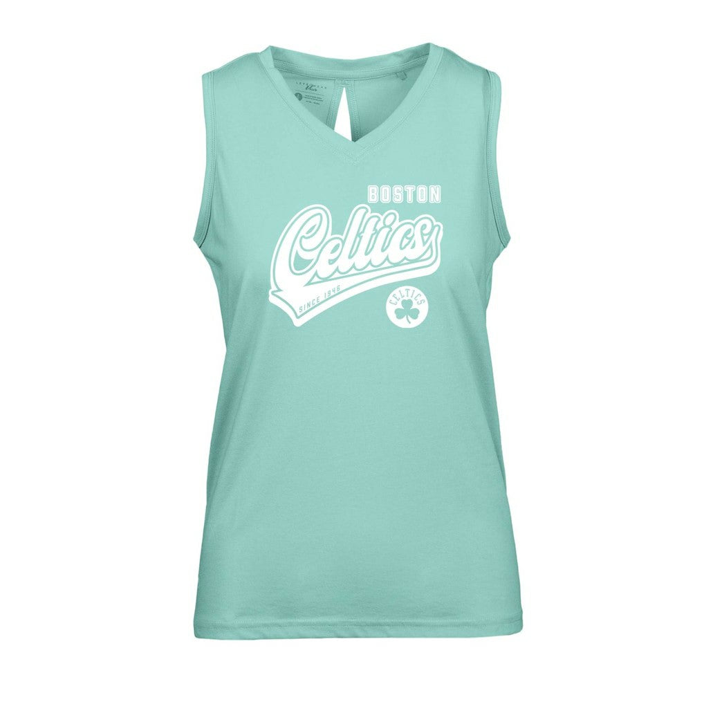 Boston Celtics Levelwear Women's Paisley Sweep V-Neck Tank Top On Sale