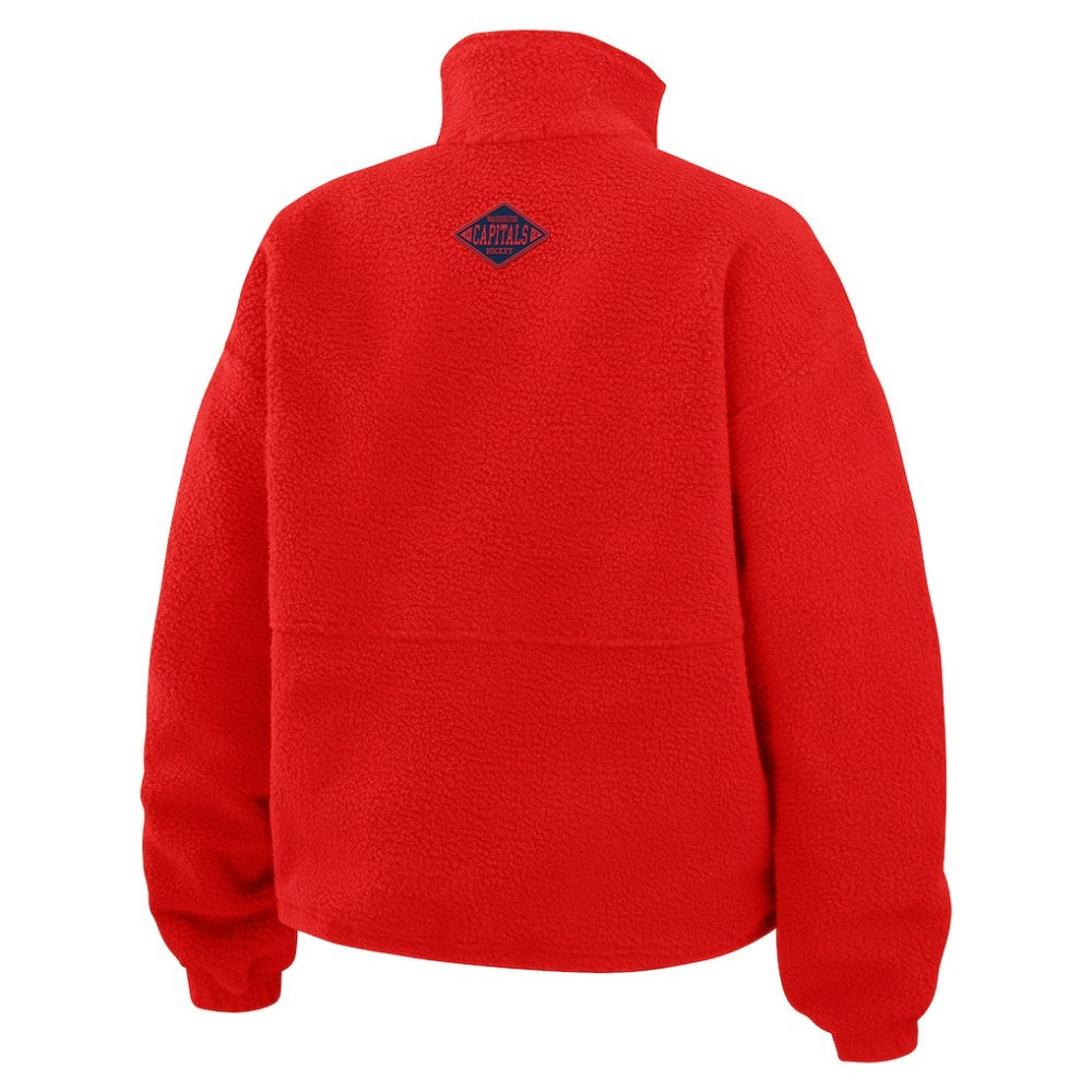 Washington Capitals WEAR by Erin Andrews Women's Polar Fleece Half-Zip Jacket Discount