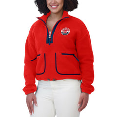 Washington Capitals WEAR by Erin Andrews Women's Polar Fleece Half-Zip Jacket Discount