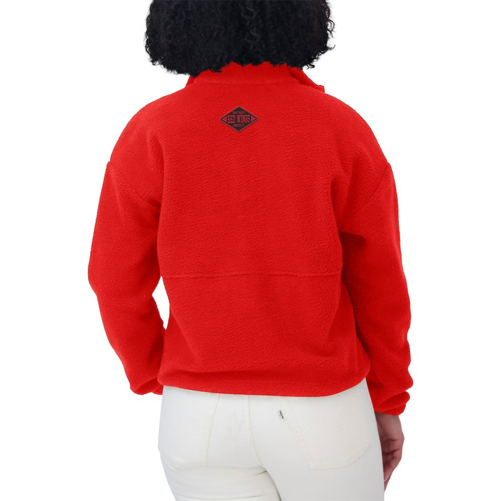 Detroit Red Wings WEAR by Erin Andrews Women's Polar Fleece Half-Zip Jacket Sale