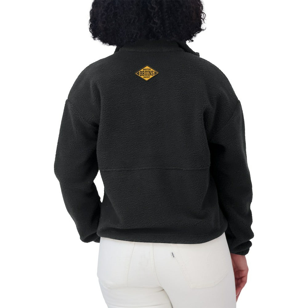 Boston Bruins WEAR by Erin Andrews Women's Polar Fleece Half-Zip Jacket For Sale