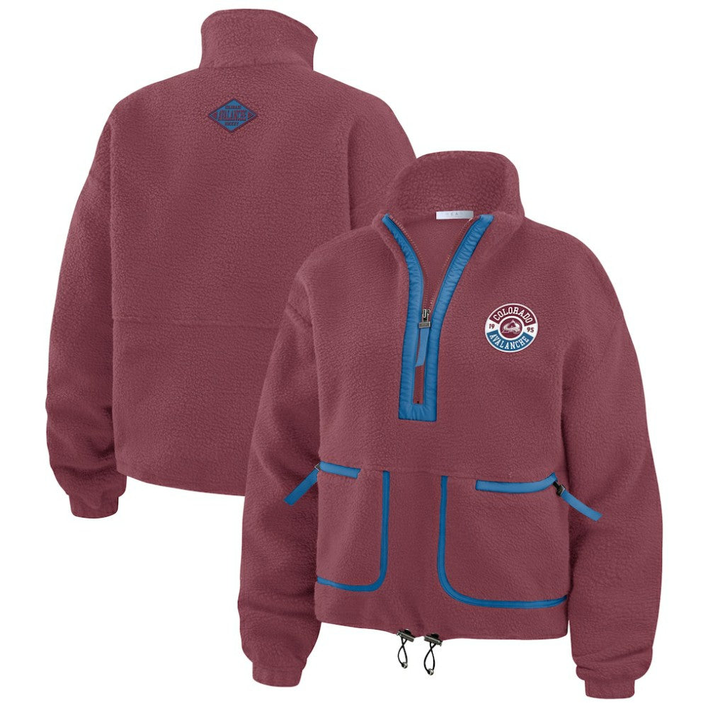 Colorado Avalanche WEAR by Erin Andrews Women's Polar Fleece Half-Zip Jacket For Sale