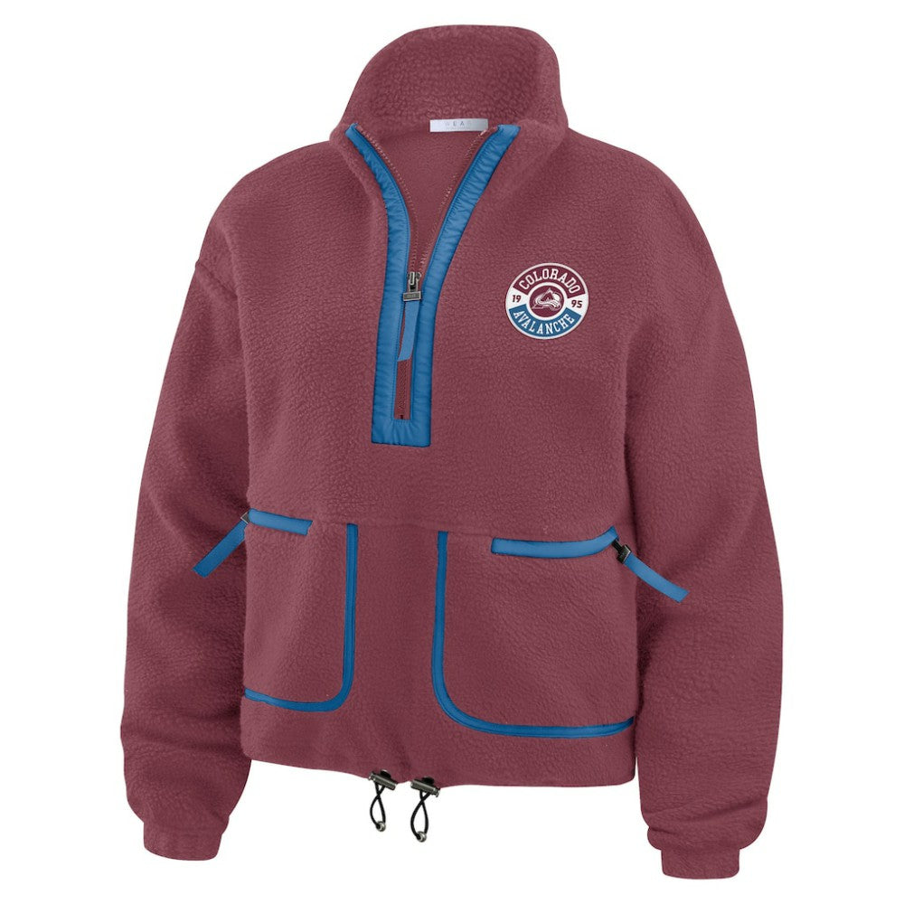 Colorado Avalanche WEAR by Erin Andrews Women's Polar Fleece Half-Zip Jacket For Sale