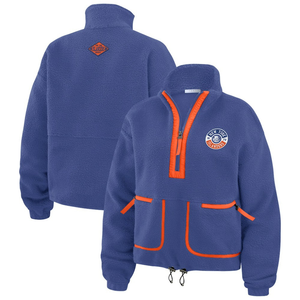 New York Islanders WEAR by Erin Andrews Women's Polar Fleece Half-Zip Jacket Discount