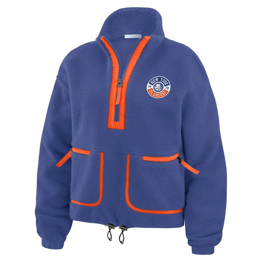 New York Islanders WEAR by Erin Andrews Women's Polar Fleece Half-Zip Jacket Discount