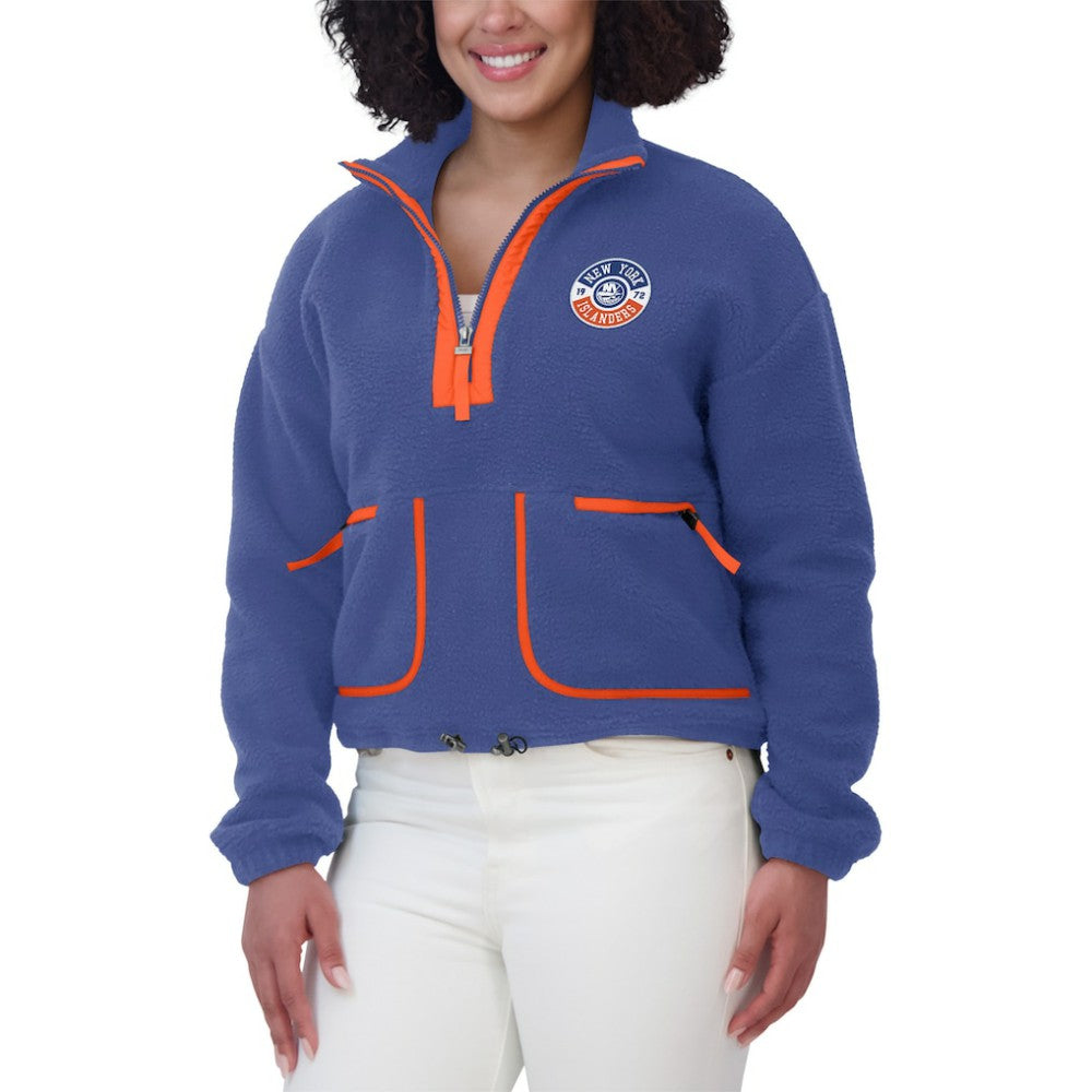 New York Islanders WEAR by Erin Andrews Women's Polar Fleece Half-Zip Jacket Discount